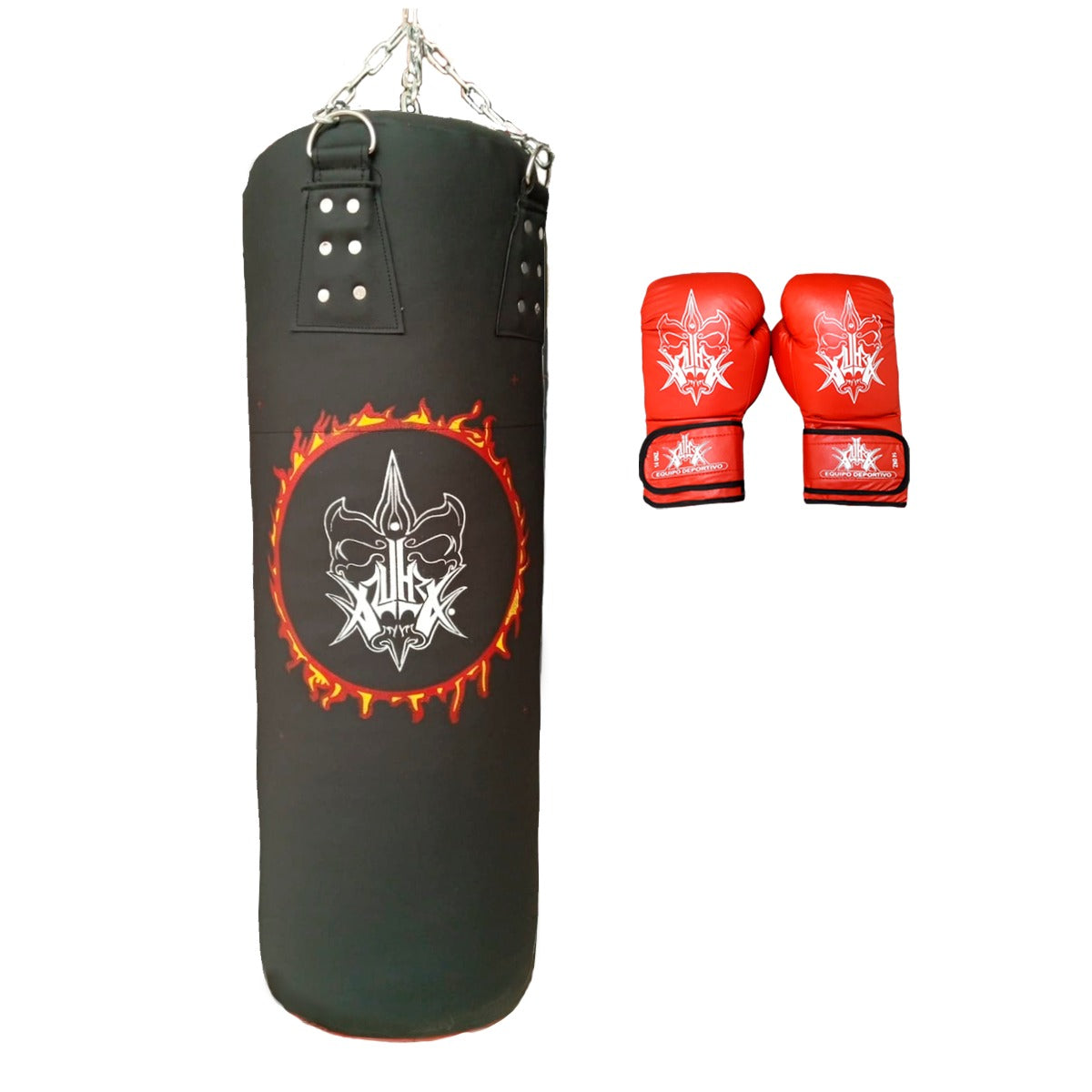 kit de costal profesional con guantes para boxeo o artes marciales