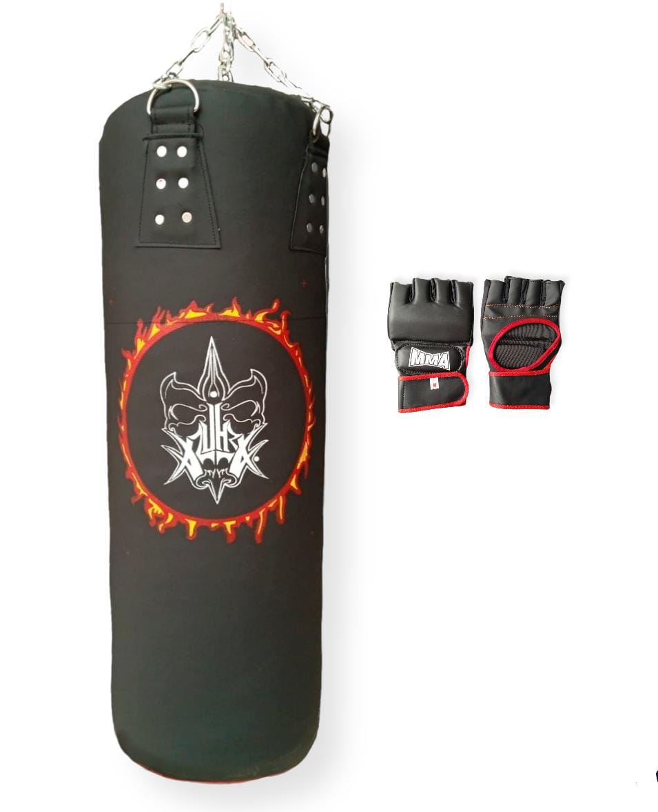 Costal profesional para boxeo y artes marciales con guantes de MMA