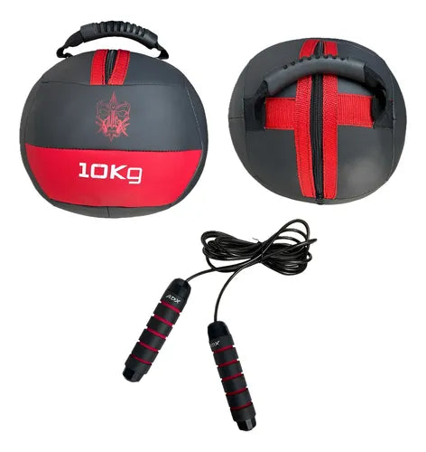 Balón medicinal con agarre y cuerda de alta velocidad para crossfit, ejercicio, gym