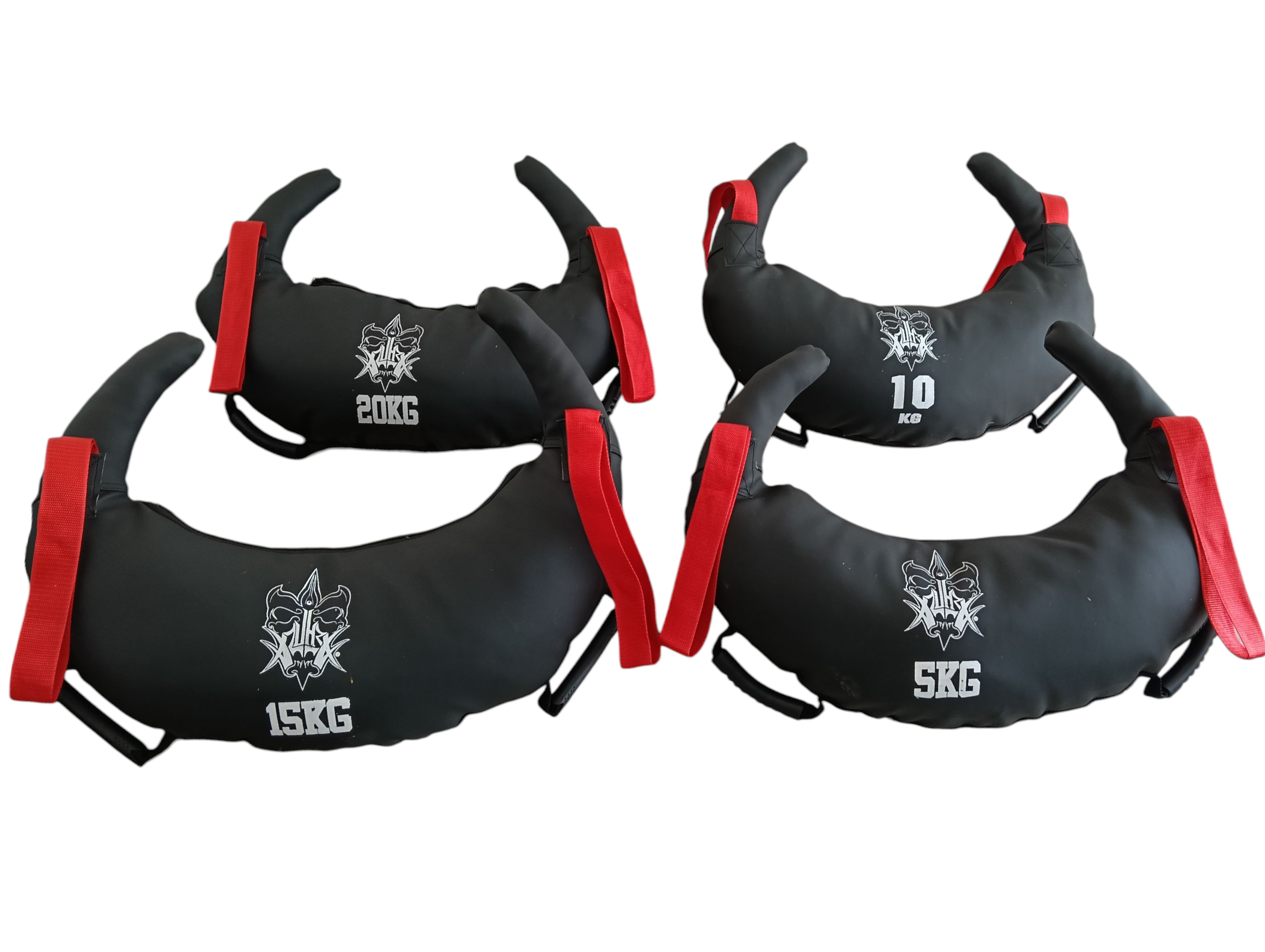 Set de 4 sacos búlgaro de 5-10-15-20kg para crossfit/fitness