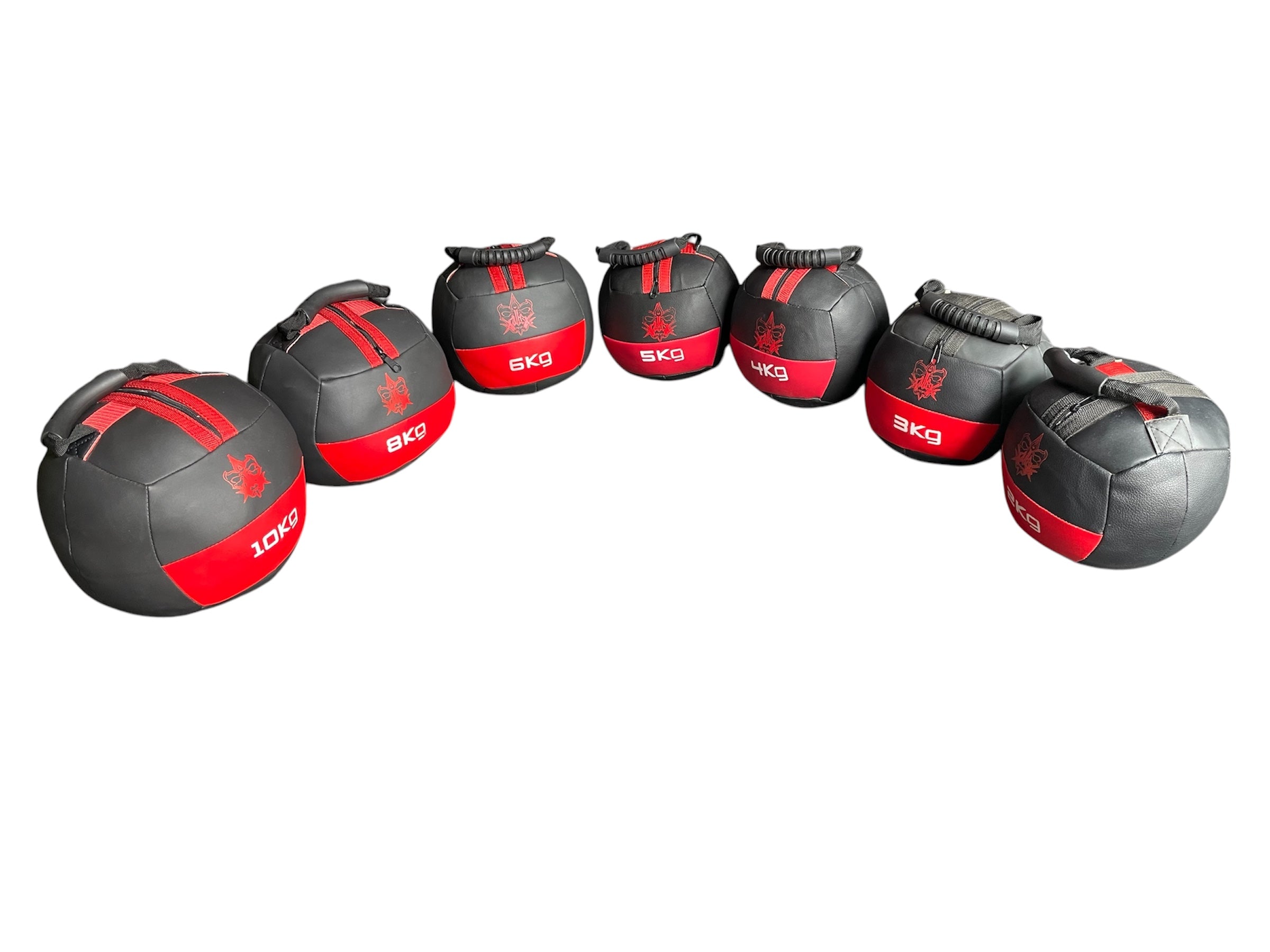Kit de 7 Balones Medicinales con Agarradera y Cuerda para Crossfit, Fitness, Gym, Musculación
