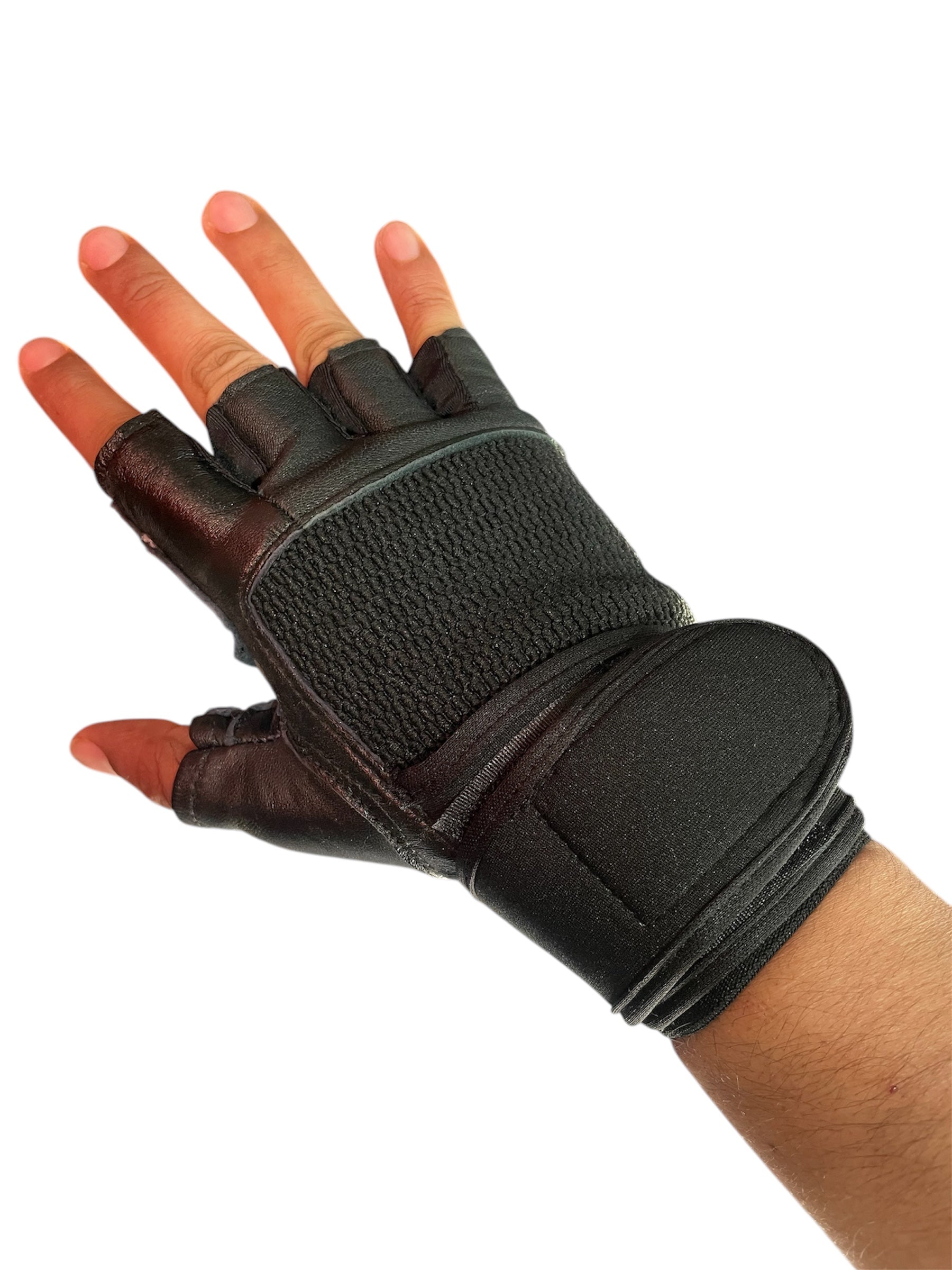 Par de guantes de piel autentica para gym, pesistas, crossfit