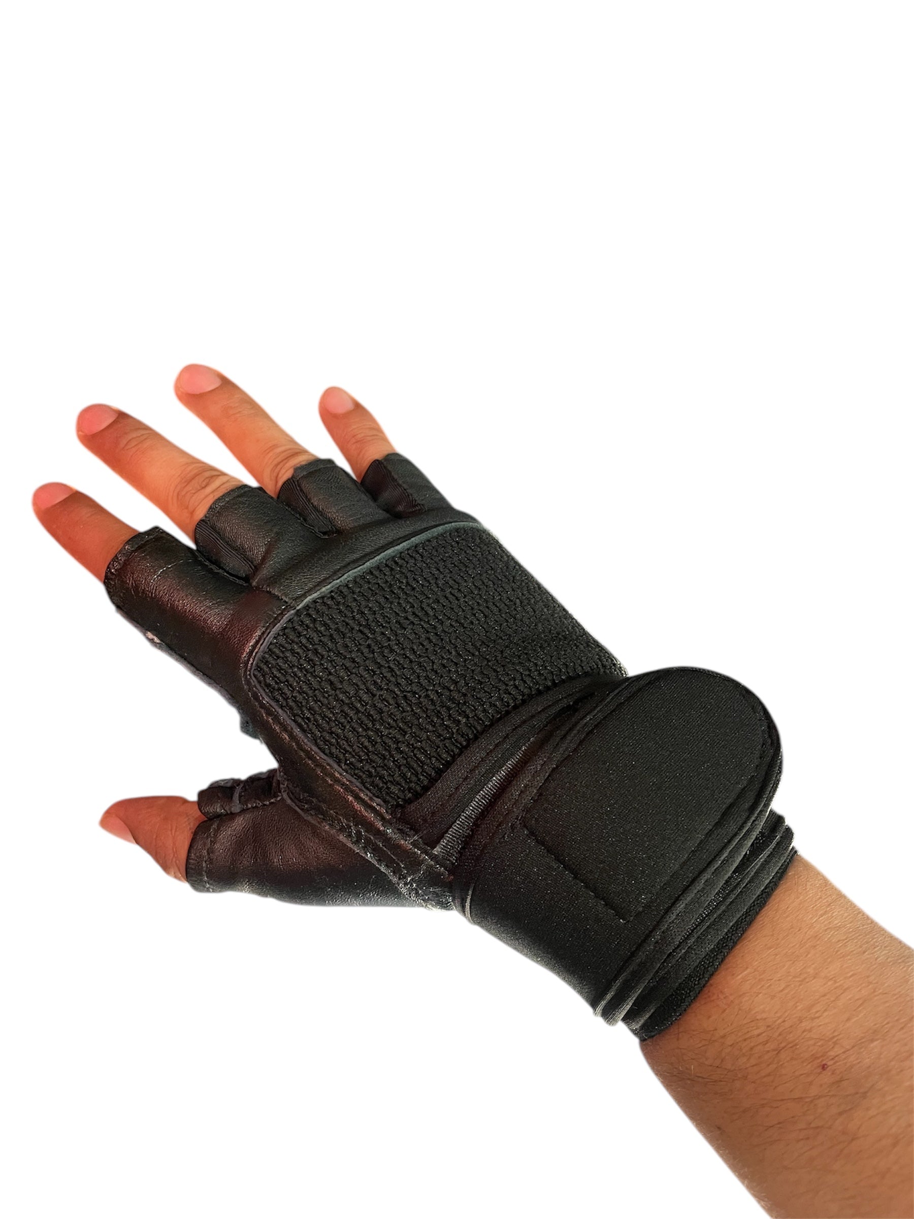 Par de guantes de piel autentica para gym, pesistas, crossfit