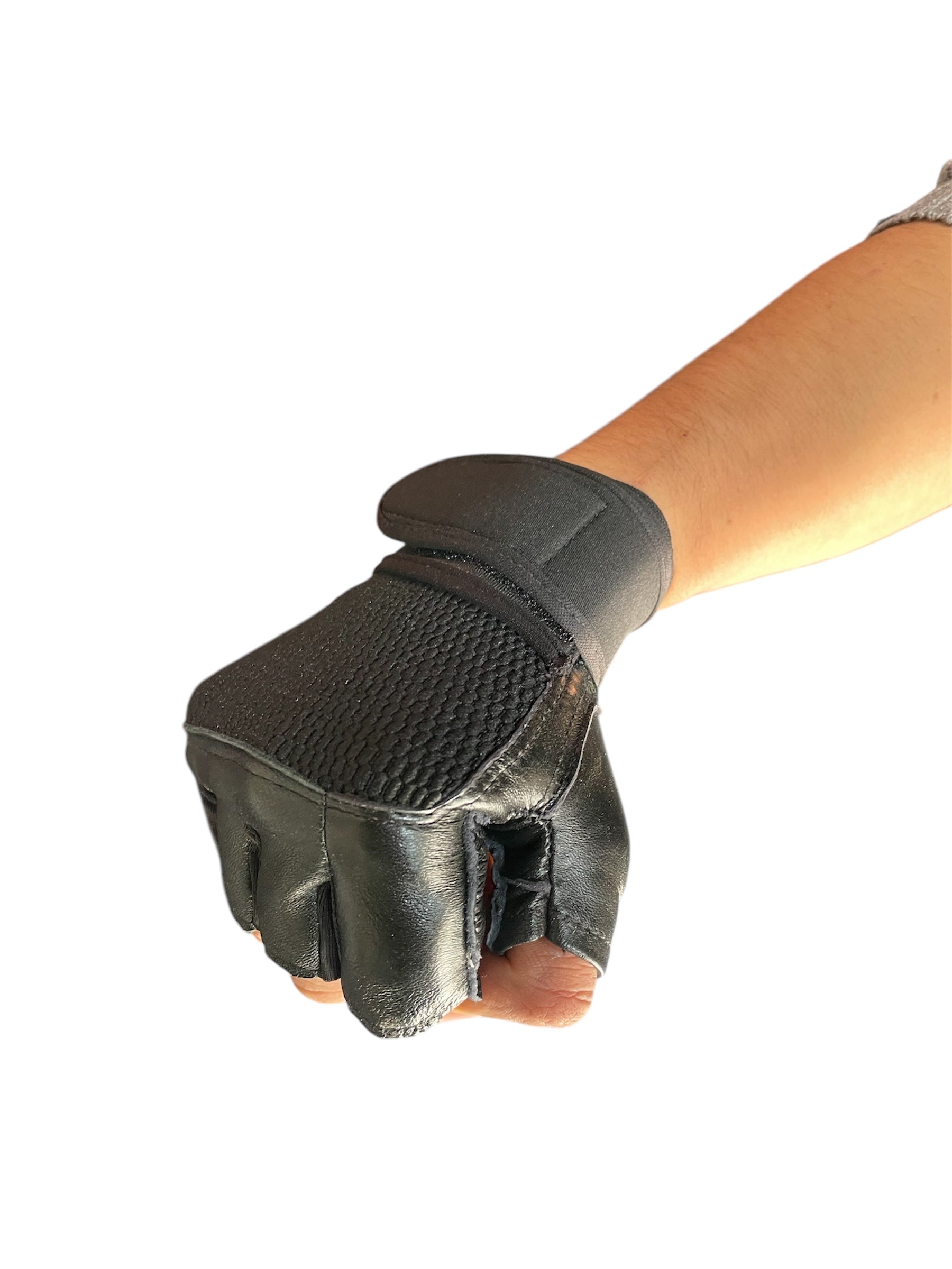 Par de guantes de piel autentica para gym, pesistas, crossfit